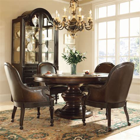 Round Dining Table Set With Leaf - Foter