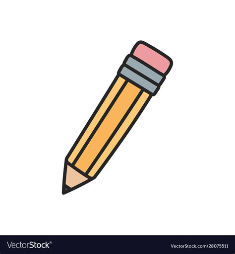 Isolated pencil tool design Royalty Free Vector Image