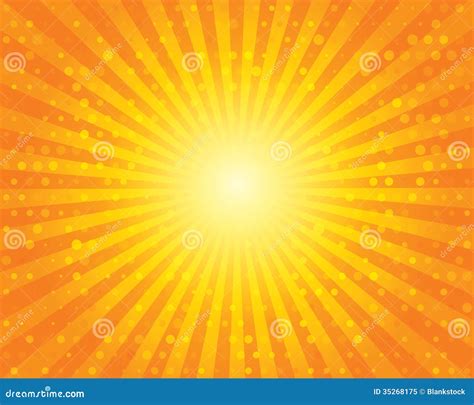 Sun Sunburst Pattern With Circles. Orange Sky. Royalty Free Stock Photo - Image: 35268175