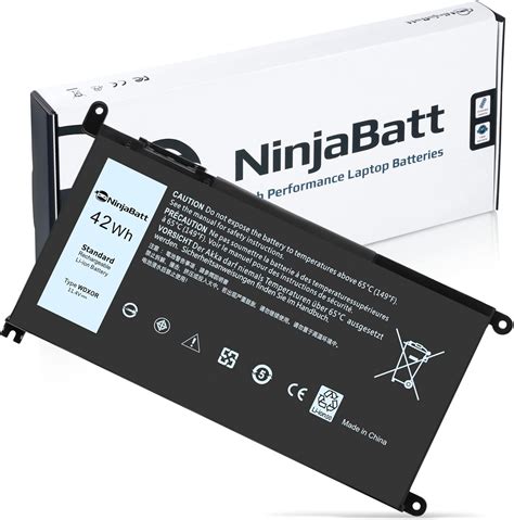 NinjaBatt Battery Compatible with Dell WDX0R P69G Inspiron 13 15 5000 ...