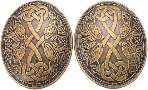 GRACEART Medieval Viking Brooch (1 X Pair), One size, Bronze: Amazon.co.uk: Clothing