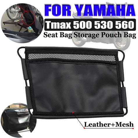 Motorcycle Under Seat Storage Bag Leather Tool Pouch Bags For YAMAHA TMAX530 TMAX500 TMAX560 ...