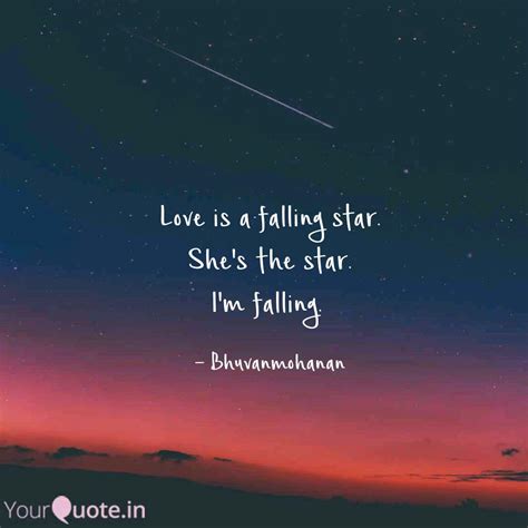 Love is a falling star. S... | Quotes & Writings by Poovendhiran ...