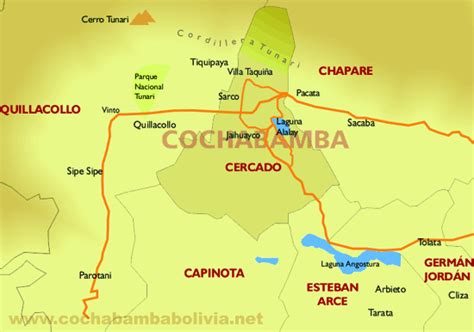 Mapas de Cochabamba - Cochabamba Bolivia