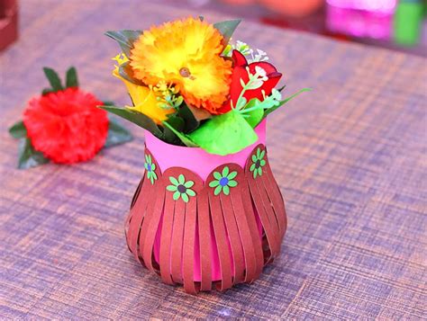 Laser Cut Paper Flower Vase DIY Craft Paper Flower Pot Free Vector | Vectors File