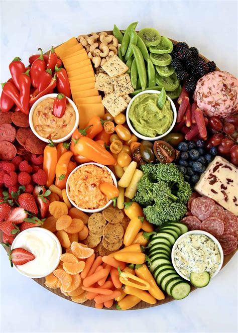 Eat the Rainbow Snack Board - The BakerMama