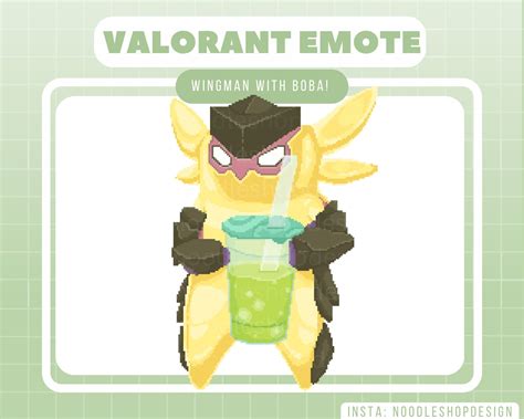 Valorant Wingman Pixel Art Boba Emote - Etsy Canada