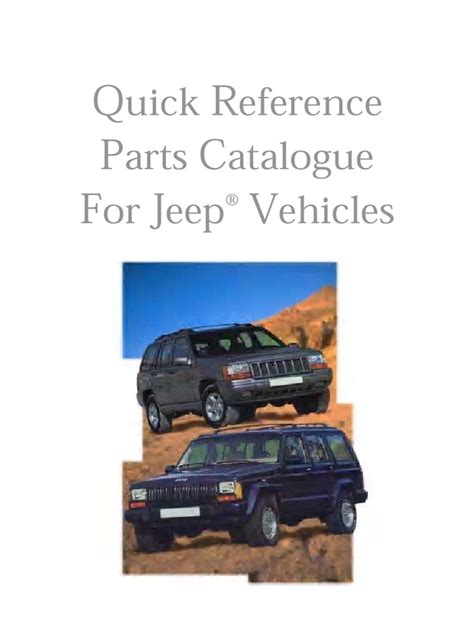 Jeep Parts Catalog - 20 Years Complete (XJ, YJ, ZJ, CJ & J/SJ) | Brake | Motor Vehicle