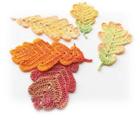 Crochet Pattern Autumn Leaves. Crochet Leaf Pattern. Fall - Etsy