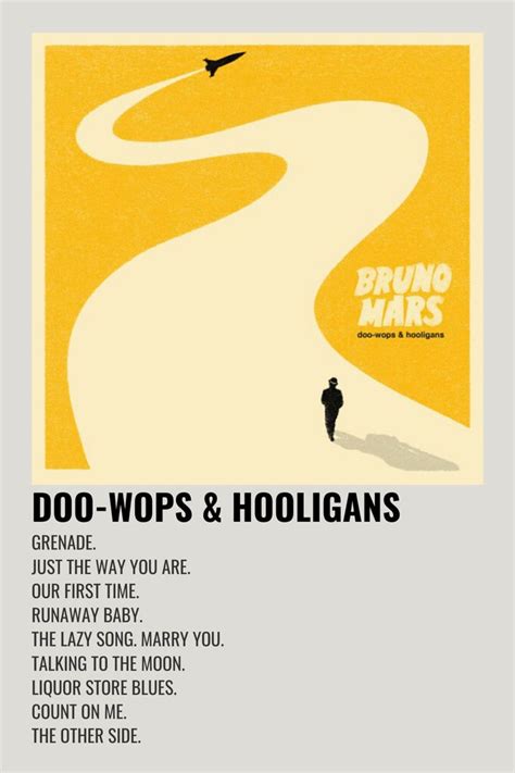 Bruno Mars - Doo-wops & hooligans | Music poster ideas, Album posters, Music poster design