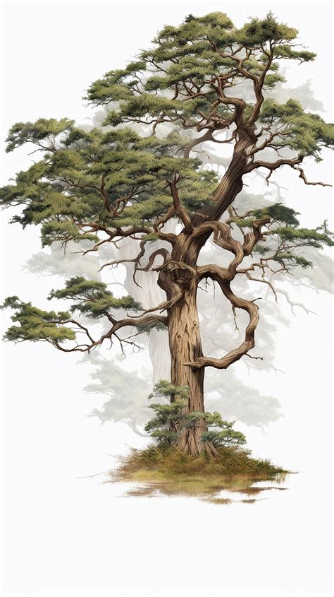 Old Tjikko Tree Isolated on Transparent Background | Premium AI-generated image