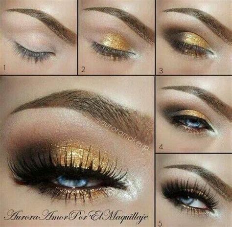 Gold smokey eye makeup tutorial | beauty | Pinterest | Eyes, Smokey eye makeup and Eye makeup ...