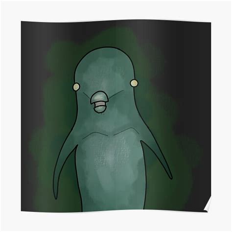 "Creepy Dolphin meme" Poster for Sale by MarchingMayhem | Redbubble