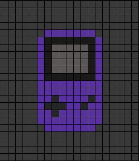 A pixel art template of the purple grape Game Boy Colour system. Easy Pixel Art, Pixel Art Games ...