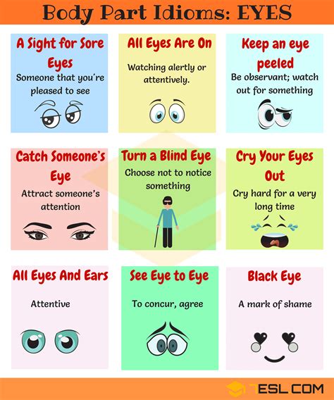 25+ Eye Idioms in English with Meanings and Examples • 7ESL