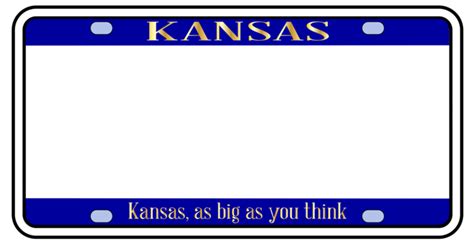 Blank Kansas State License Plate License Copy, License, Flag, Number ...