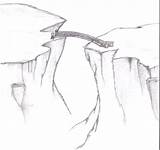 Rocky Cliff Drawing Easy Sketch Coloring Page sketch template