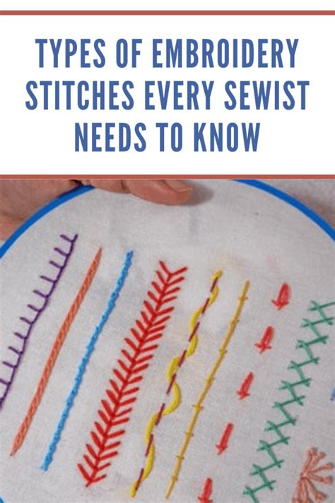 Types of Embroidery Stitches Every Sewist Needs to Know