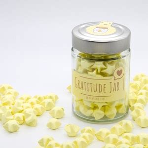 Gratitude Jar With Quotes and Reminders in Paper Stars to Encourage Thankfulness and ...