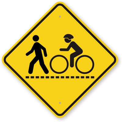 Bicycle Crossing Signs | Fluorescent Diamond Grade