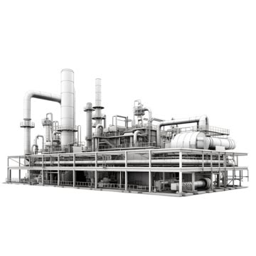 Factory Building With Pipelines, Industry, Factory, Building PNG Transparent Image and Clipart ...