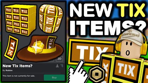 ROBLOX TIX ACCESSORIES ARE BACK ON-SALE!? - YouTube