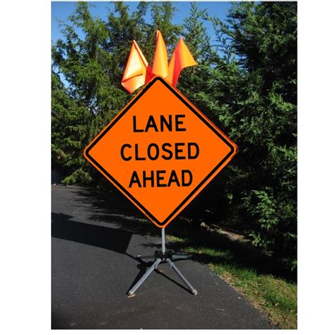 Lane Closed Ahead - 48 x 48 Roll Up Sign | Arborist Supplies