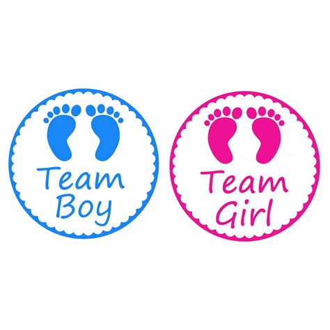 Buy Gender Reveal Stickers - PojoTech Team Boy and Team Girl Baby Shower Stickers Gender Reveal ...