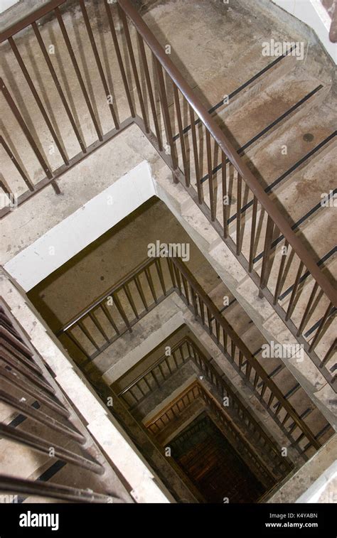 Staircase at a multi-storey car park Stock Photo - Alamy