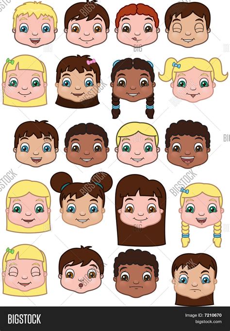 Kids facial expressions Stock Vector & Stock Photos | Bigstock