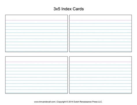 21 Index Card Template For Word - Free Popular Templates Design