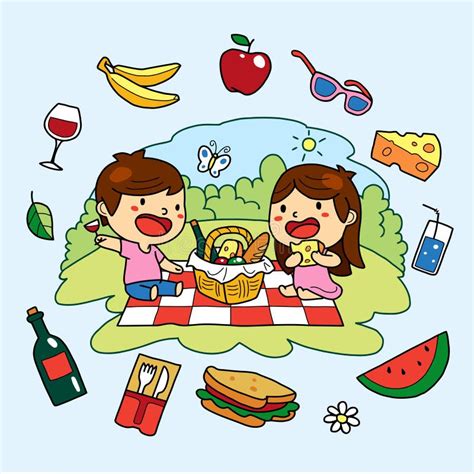 Summer Picnic Clip Art Stock Illustrations – 673 Summer Picnic Clip Art ...