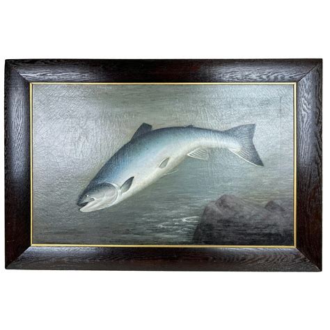 Salmon Painting - A Bird In Hand Antiques