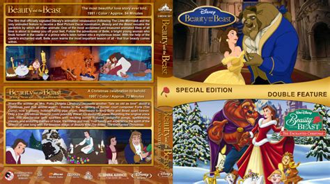 Beauty and the Beast Double Feature blu-ray cover (1991-1997) R1 Custom