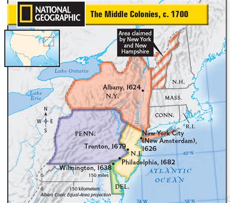 Map Of The Middle Colonies - Map Of Staten