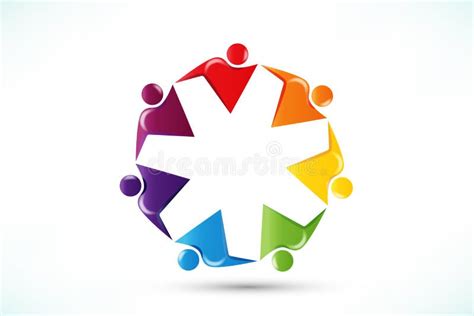 Logo Teamwork Unity Business People Stock Vector - Illustration of executives, happy: 210647498