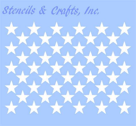 50 STARS STENCIL Patriotic Template 0.85 Star - Etsy