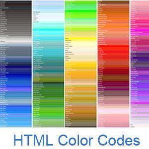 HTML color codes, color names, and color chart with all hexadecimal, RGB, HSL, color ranges, and ...