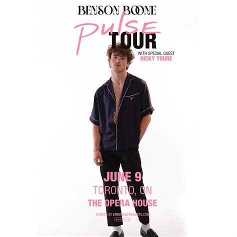 Benson Boone: Pulse Tour – Embrace Presents