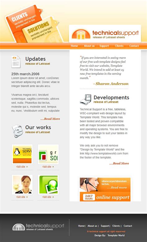 Free Technicalsupport Website Template - Free Website Templates, HTML5 & CSS Templates & Open ...