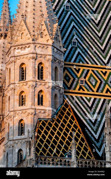 Gothic spires and Romanesque towers of St. Stephen's Cathedral in ...