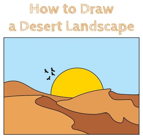 How to Draw a Desert Landscape - How to Draw Easy