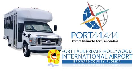 Port of Miami to Fort Lauderdale Airport shuttle service