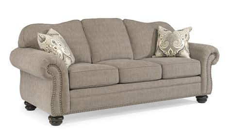 Flexsteel Bexley Traditional Sofa with Nail Head Trim | Mueller ...