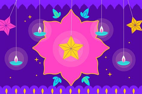 Free Vector | Diwali festival celebration background