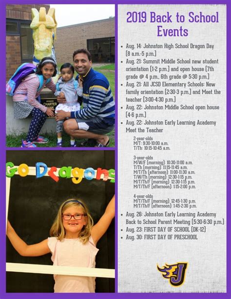 Johnston 2019 Back to School Events - Johnston Community School District