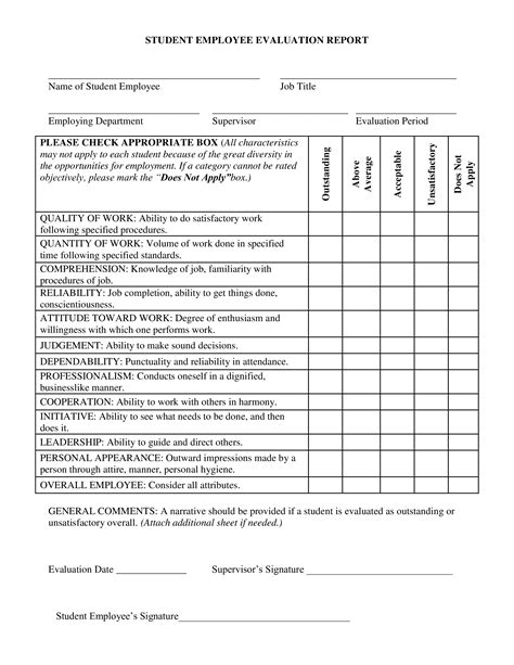 Student Evaluation Sample - How to create a Student Evaluation Sample ...