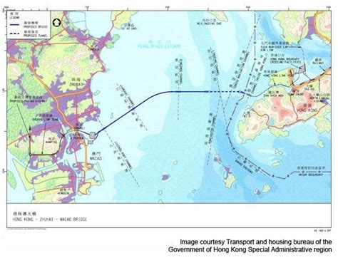 Hong Kong Zhuhai Macao Bridge Map