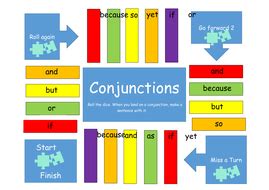 A board game for using conjunctions | Teaching Resources