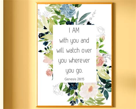 Genesis 28:15 Scripture Wall Art Bible Verse Prints Modern Scripture ...